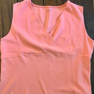 Peach Crossover Layering Tank Top